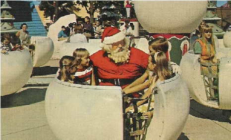 Santa's Village Santa riding snowball ride